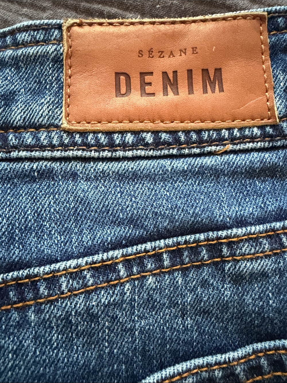 SEZANE ❤️ Dark Blue High Rise Straight-Leg Jeans Size 38 / US 6 - Picture 7 of 7